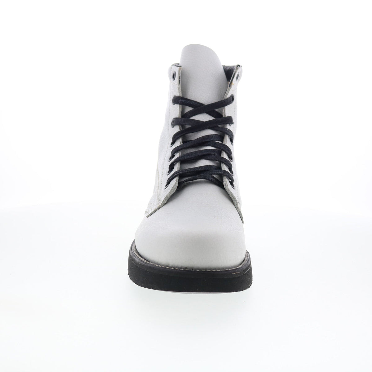 Broken Homme James Boot FB12002 Mens White Leather Casual Dress Boots