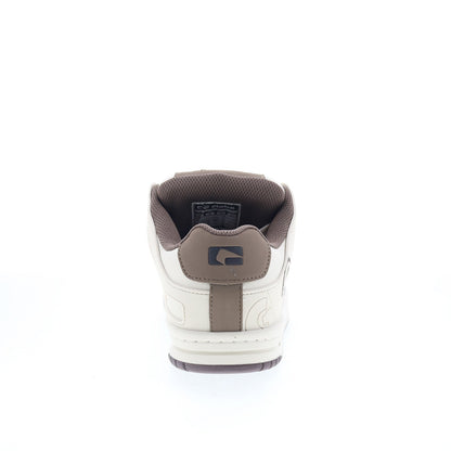 Globe Tilt GBTILT Mens Beige Leather Lace Up Skate Inspired Sneakers Shoes