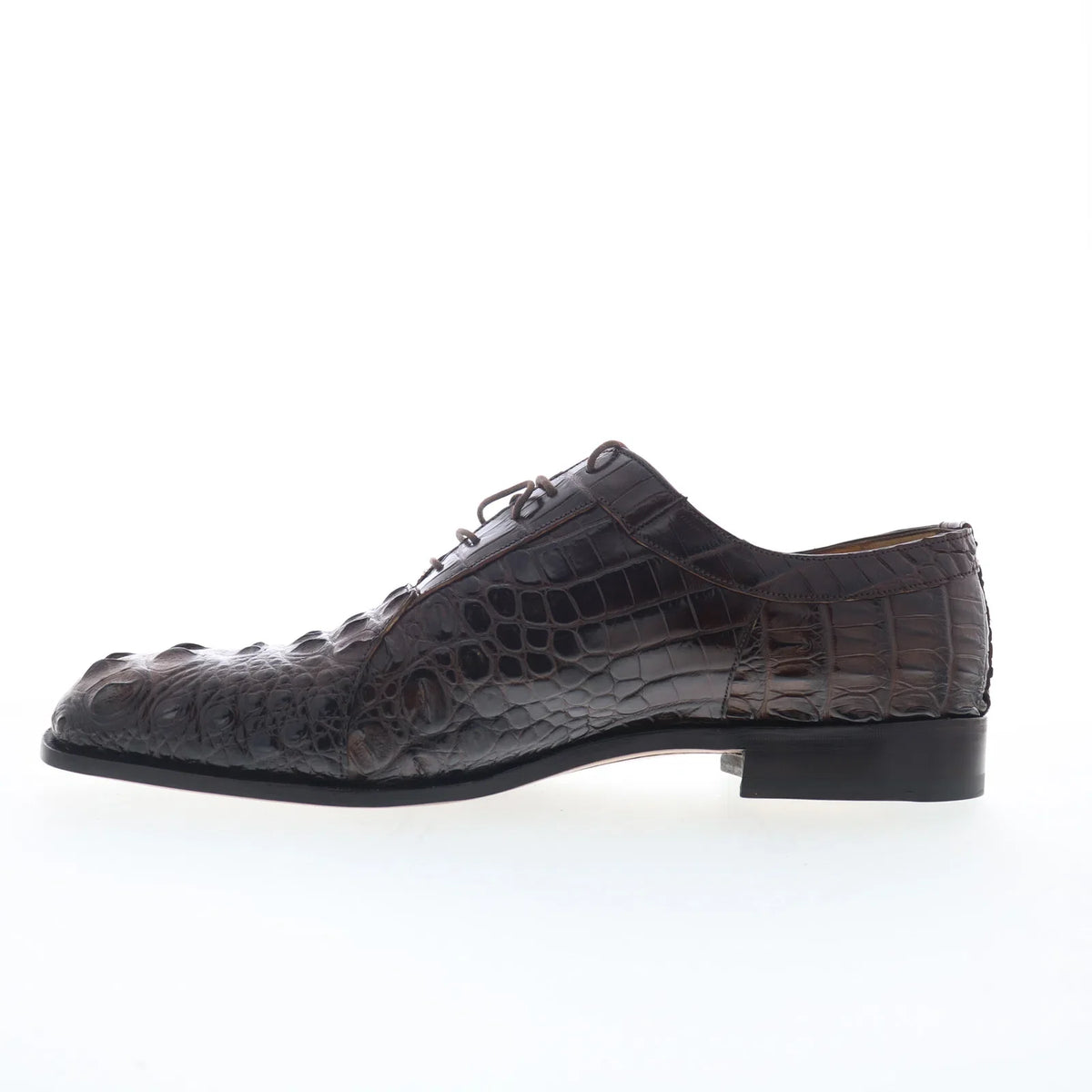 Ferrini HB Alligator Remini Lace Up 3842 155 Mens Brown Oxfords Casual Shoes