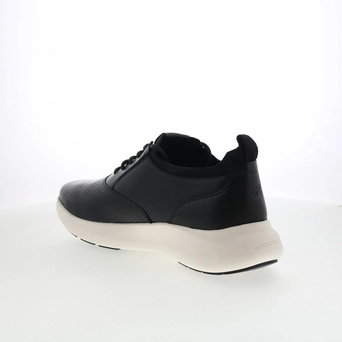 Rockport Jeffson RMJEFFSON Mens Black Leather Lifestyle Sneakers Shoes