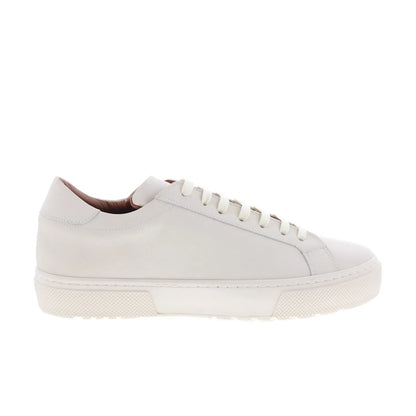 Aquatalia Vic Waterproof M103172 Mens White Leather Lifestyle Sneakers Shoes