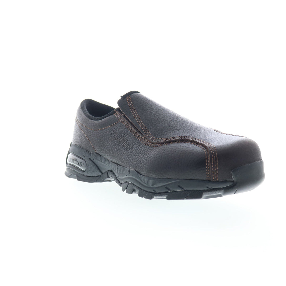 Nautilus Slip-On Steel Toe N1620 Mens Brown Wide Work & Safety Shoes