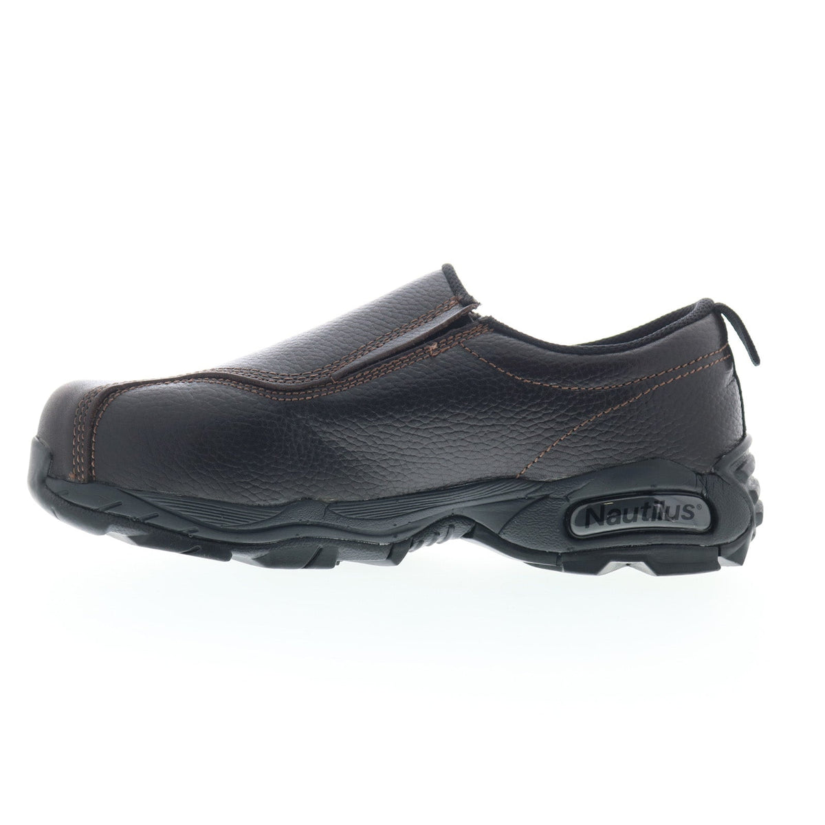 Nautilus Slip-On Steel Toe N1620 Mens Brown Wide Work & Safety Shoes