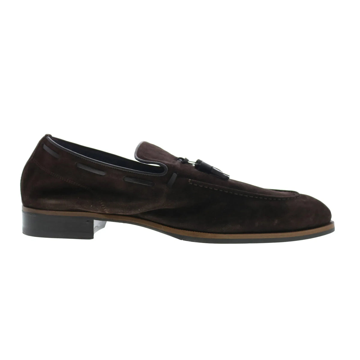Di Bianco Napoli Mens Brown Suede Slip On Loafers & Slip Ons Casual Shoes