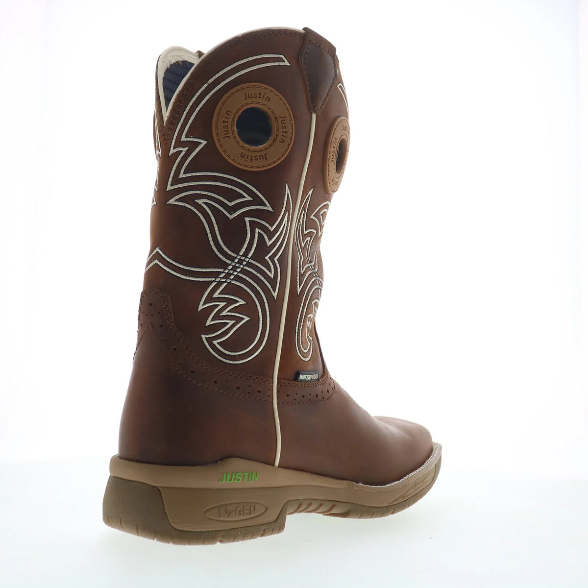 Justin Boots Nitread Waterproof CR3200 Mens Brown Leather Work & Safety Boots