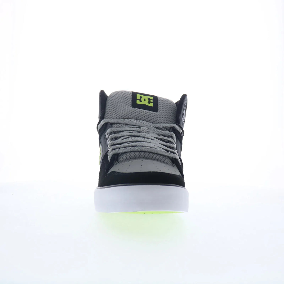 DC Pure High Top WC Mens Gray Leather Skate Inspired Sneakers Shoes