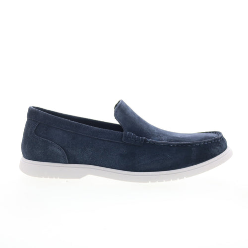 Rockport Jensen Mens Blue Suede Slip On Loafers & Slip Ons Casual Shoes