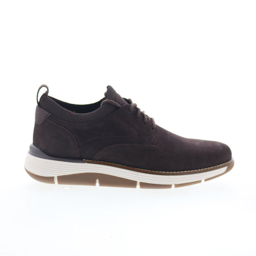 Rockport Lukah 2 Mens Brown Wide Leather Lace Up Lifestyle Sneakers Shoes