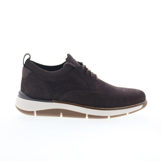 Rockport Lukah 2 Mens Brown Wide Leather Lace Up Lifestyle Sneakers Shoes
