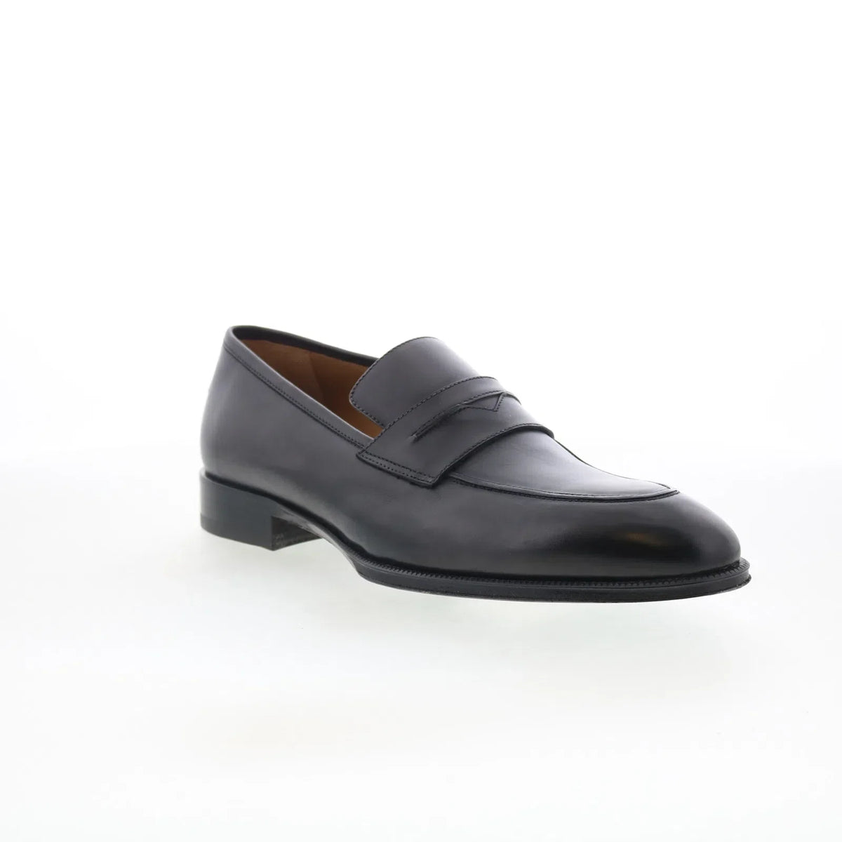 Pastori by Di Bianco Titus Mens Gray Leather Loafers & Slip Ons Penny Shoes