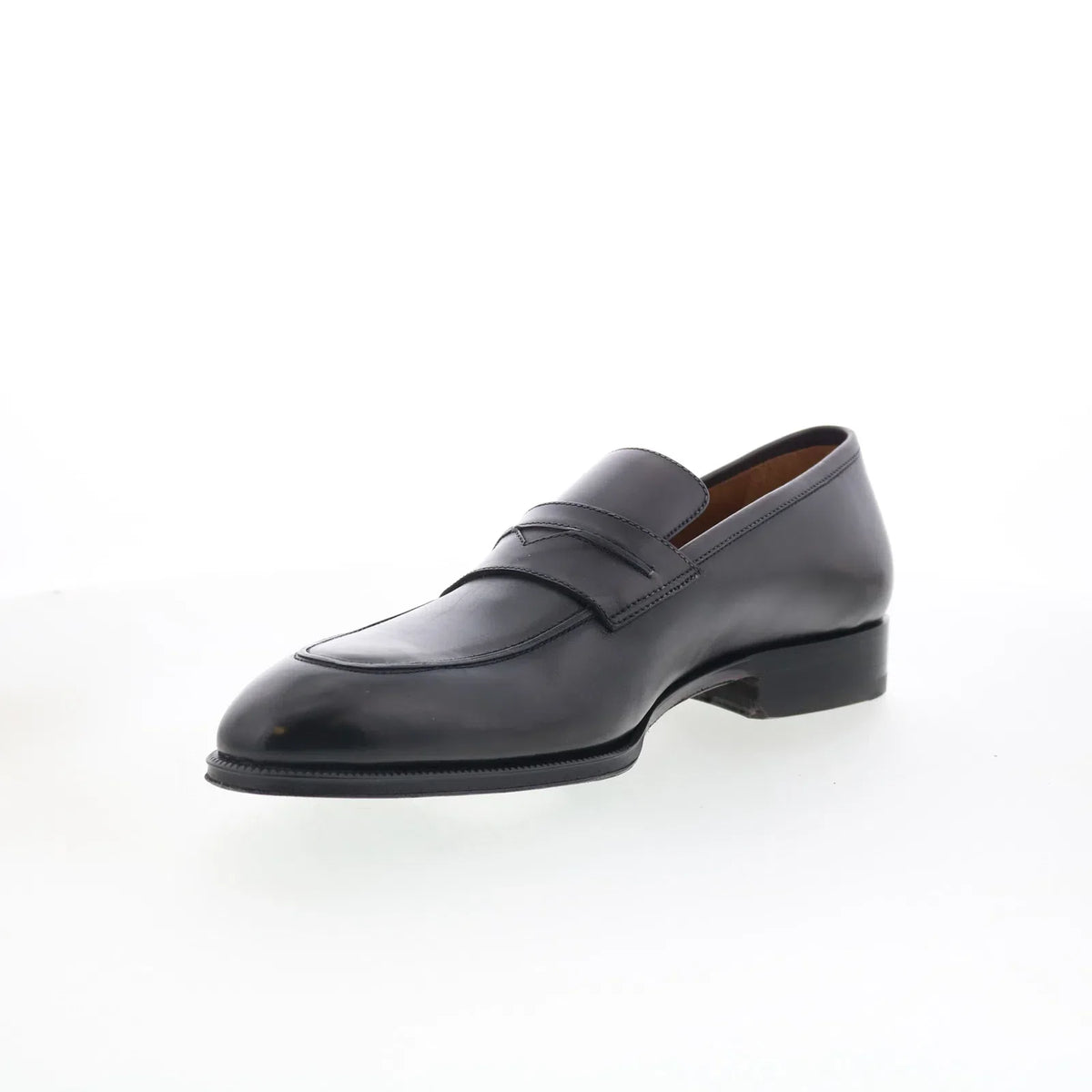 Pastori by Di Bianco Titus Mens Gray Leather Loafers & Slip Ons Penny Shoes