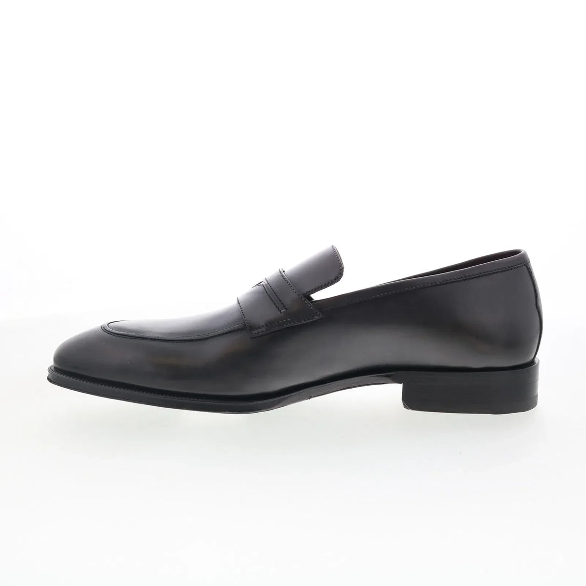 Pastori by Di Bianco Titus Mens Gray Leather Loafers & Slip Ons Penny Shoes