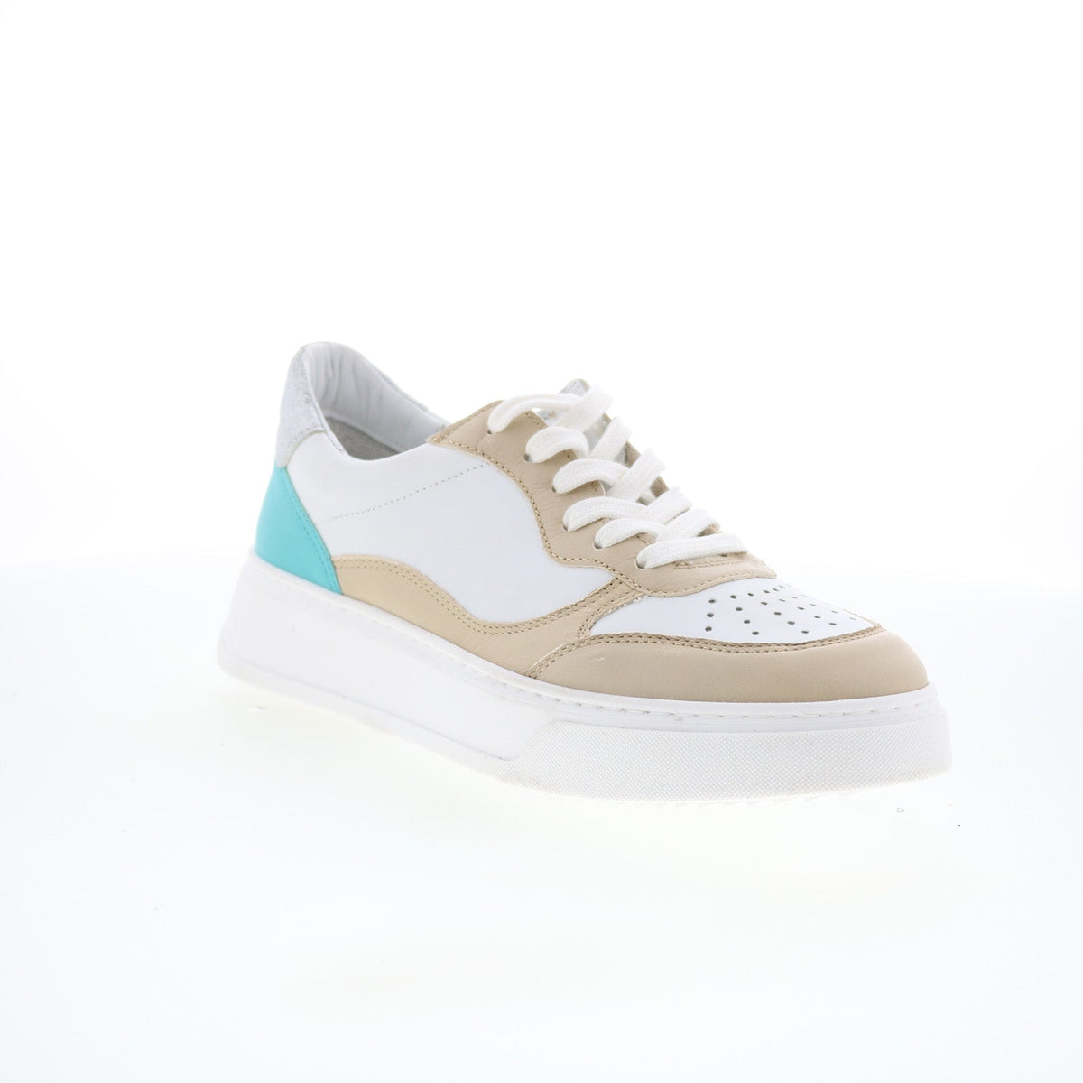 Miz Mooz Torie Womens White Leather Lace Up Lifestyle Sneakers Shoes