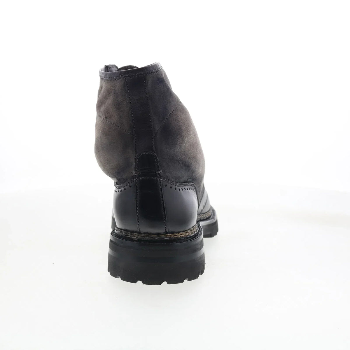 Di Bianco Trento Mens Black Leather Lace Up Casual Dress Boots