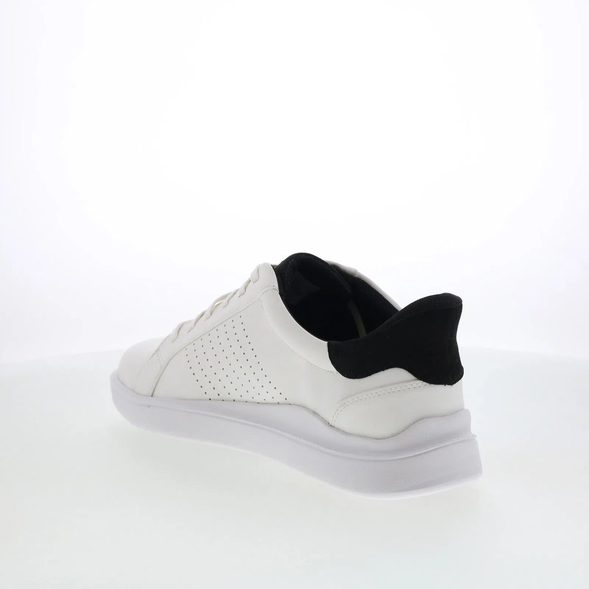Rockport Tristen Lace Up Mens White Wide Leather Lifestyle Sneakers Shoes