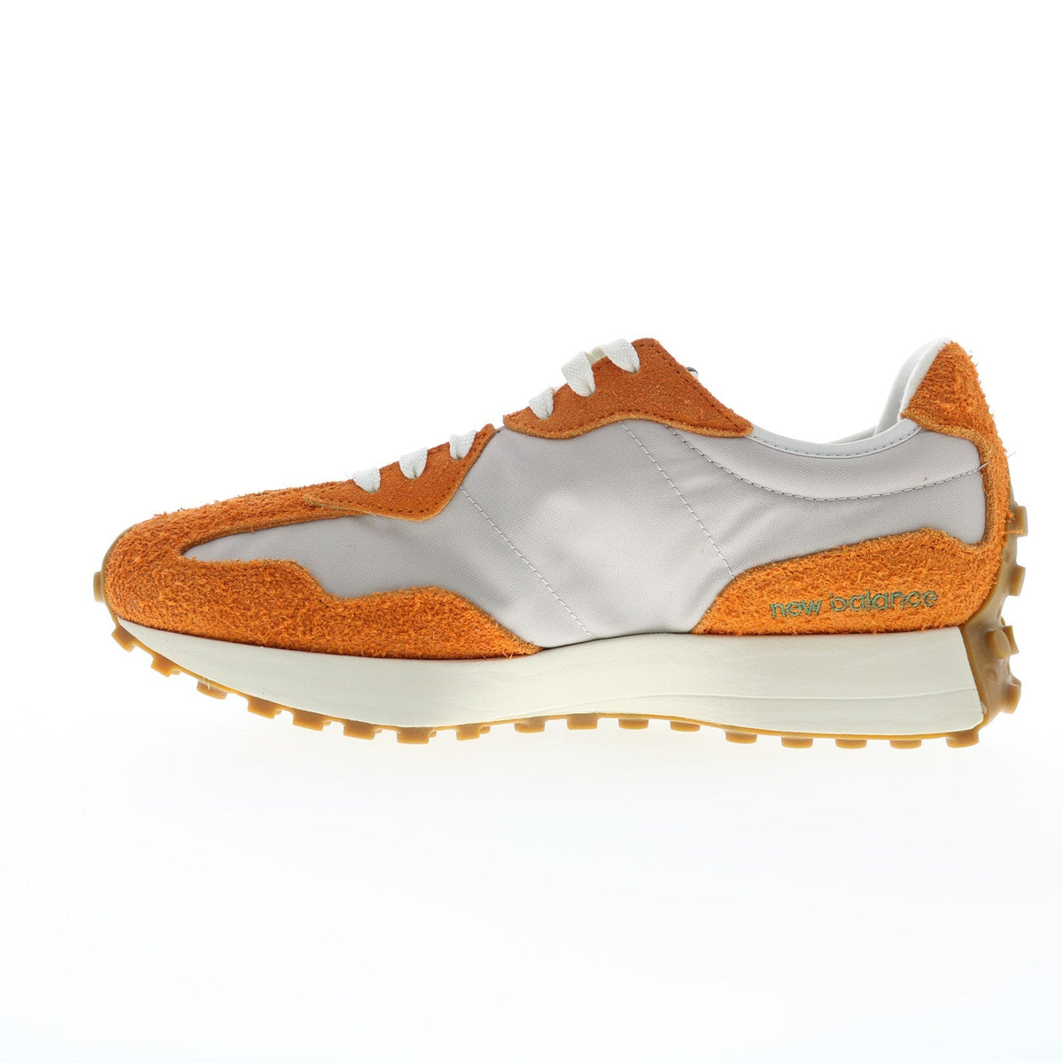 New Balance 327 U327SA Mens Orange Suede Lace Up Lifestyle Sneakers Shoes