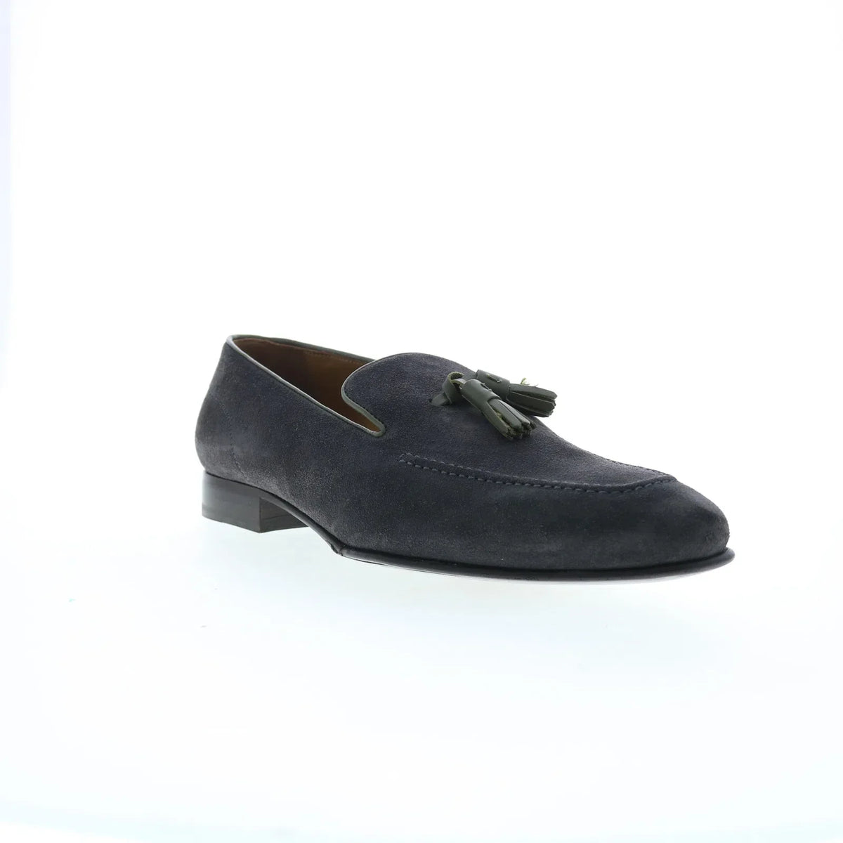 Pastori by Di Bianco Zeno Suede Mens Gray Loafers & Slip Ons Casual Shoes