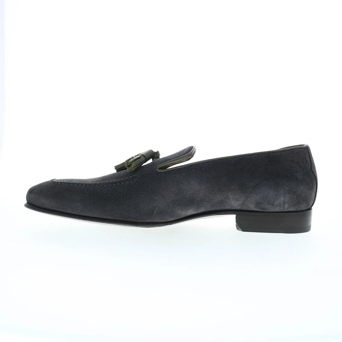 Pastori by Di Bianco Zeno Suede Mens Gray Loafers & Slip Ons Casual Shoes